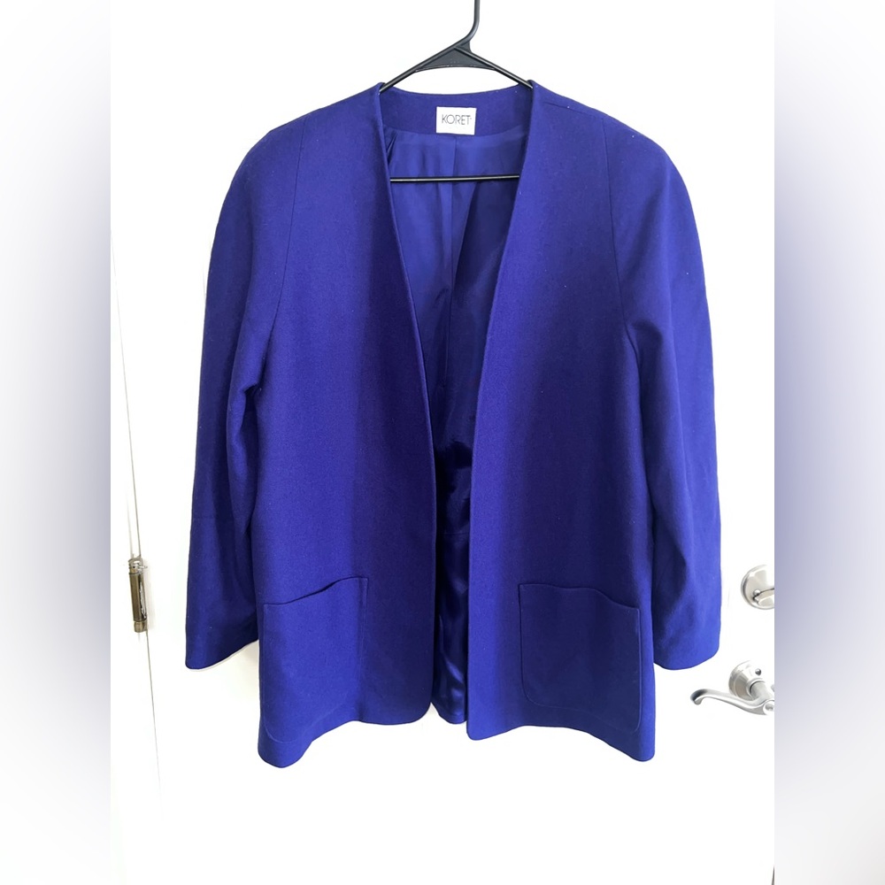 Vtg Koret Women's Purple Grandmacore Casual Plus Sz 20W Blazer